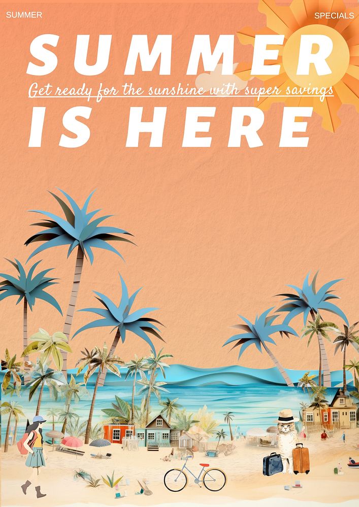 Summer is here   poster template