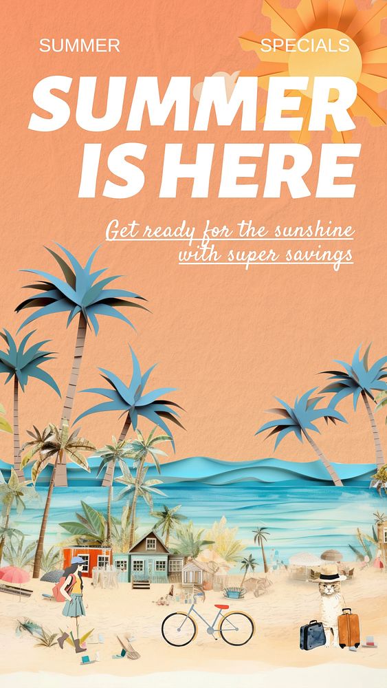 Summer is here Instagram story template