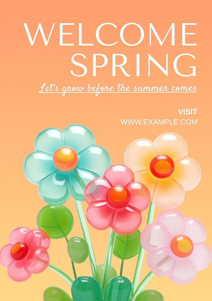 Welcome spring poster template