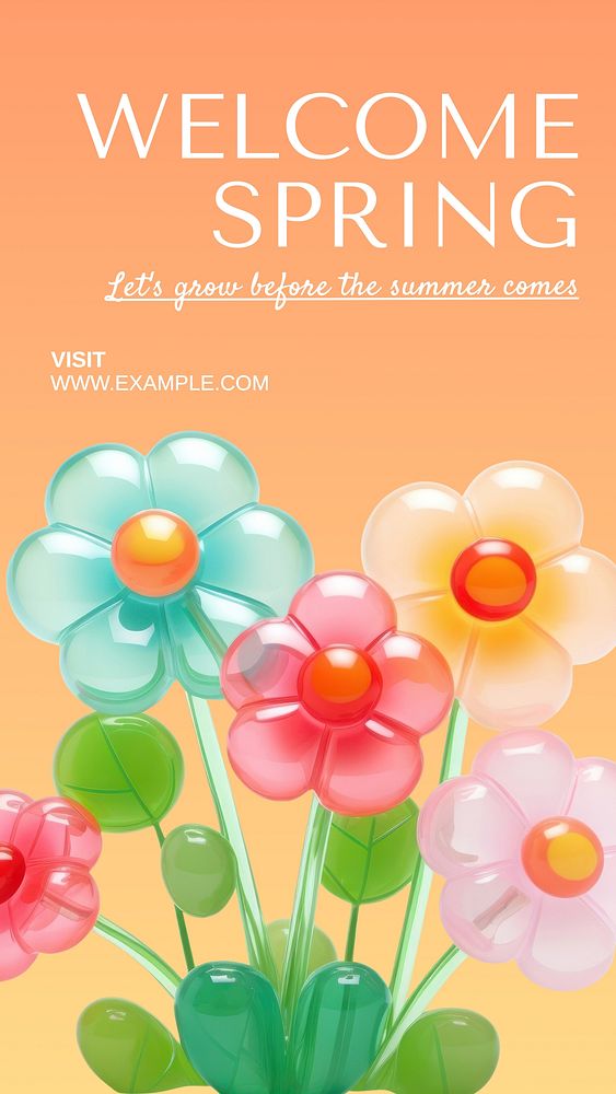 Welcome spring Instagram story template