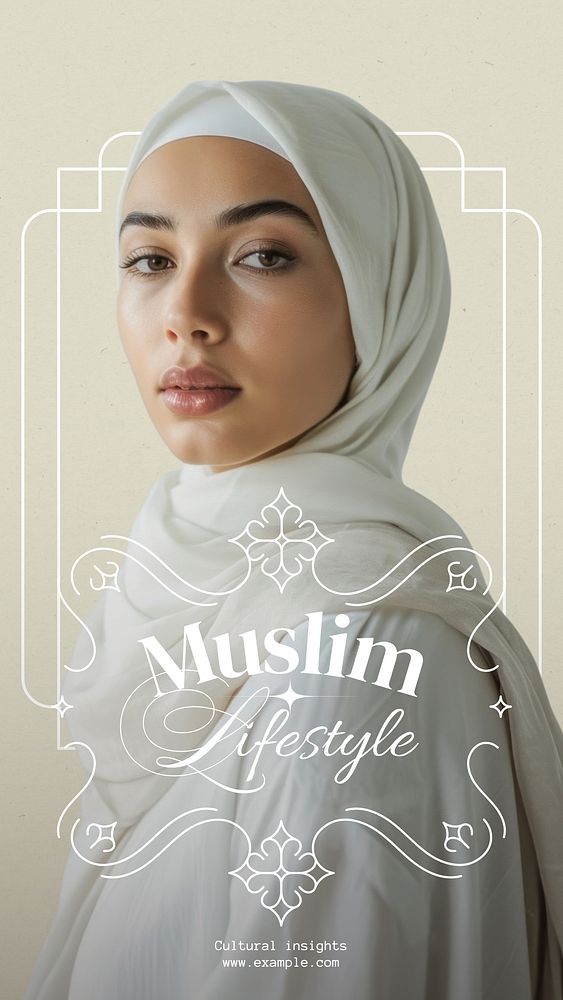 Muslim lifestyle Facebook story template