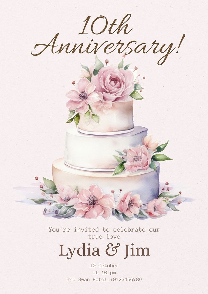 10th Anniversary poster template and design