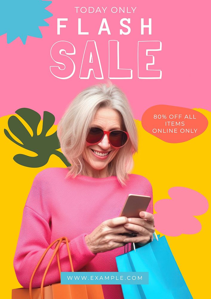 Flash sale poster template