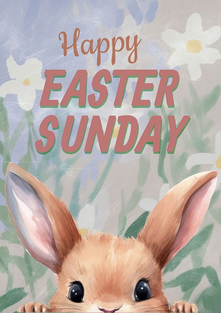 Easter Sunday poster template