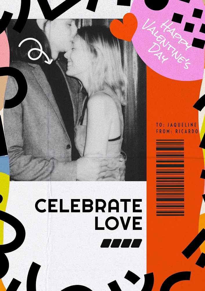 Celebrate love poster template
