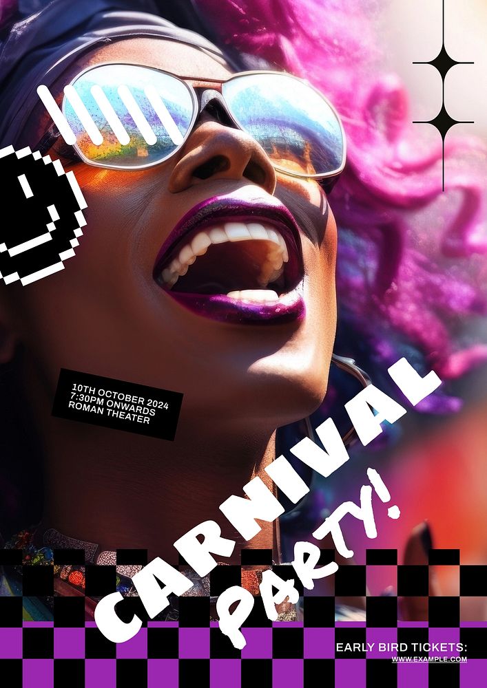 Carnival party poster template