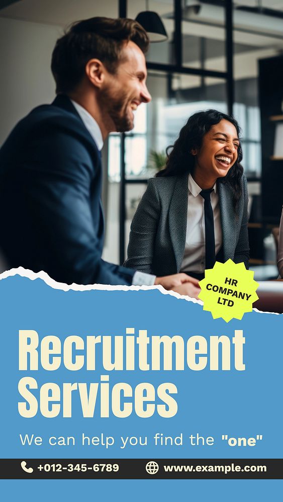 Recruitment services Instagram story template