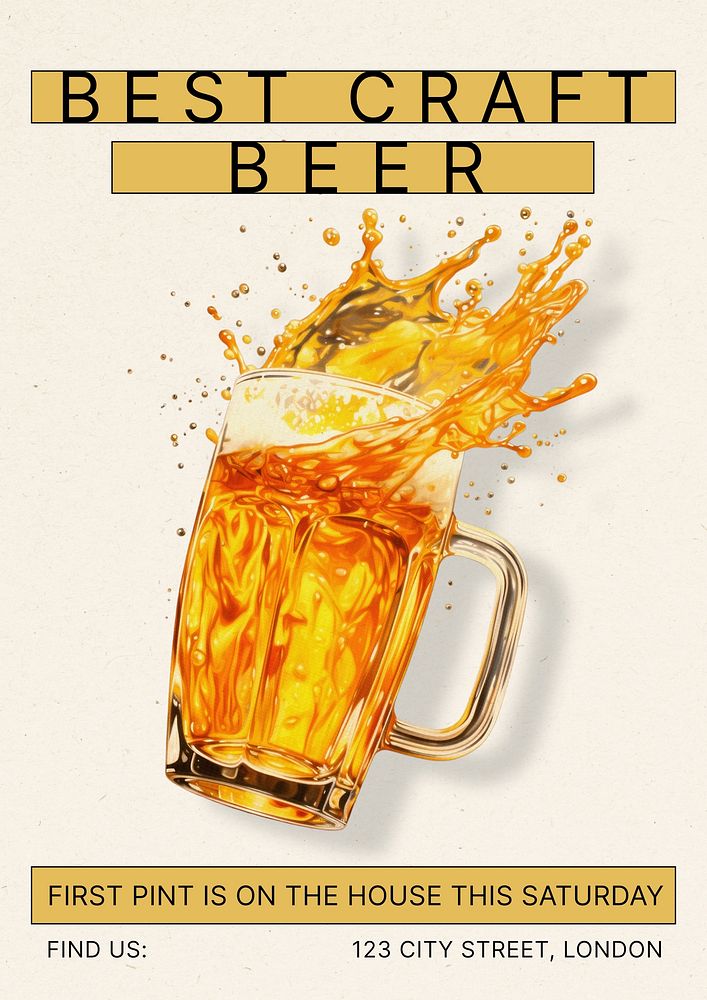 Beer poster template