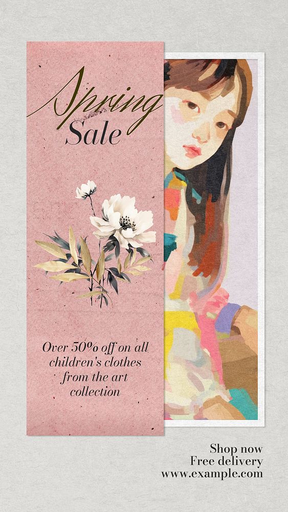 Spring sale Facebook story template