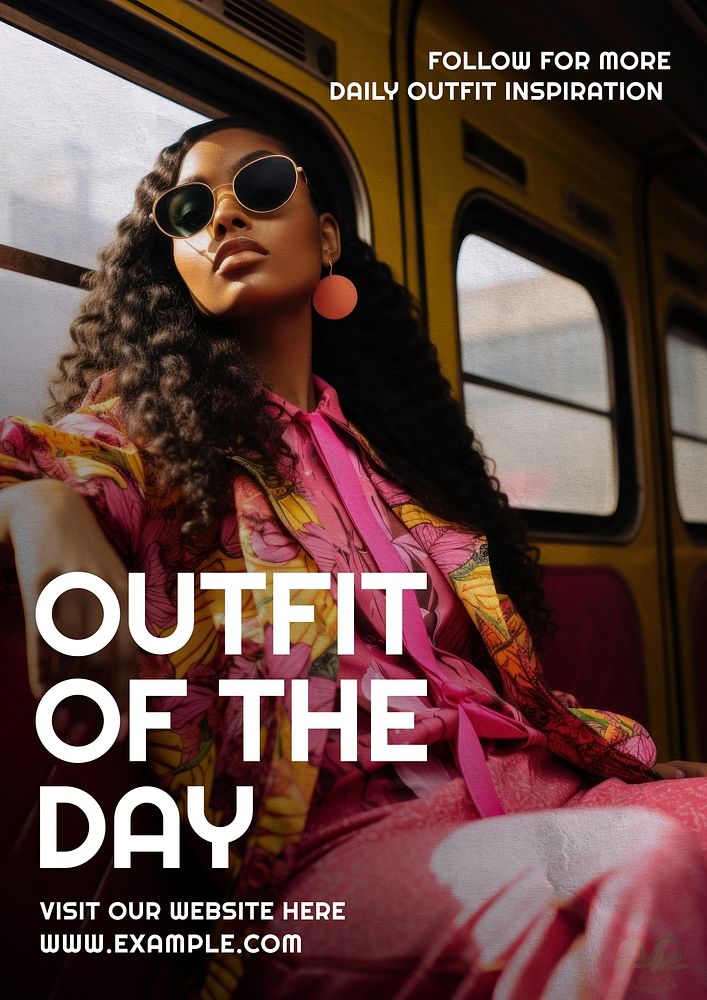 Daily outfit poster template