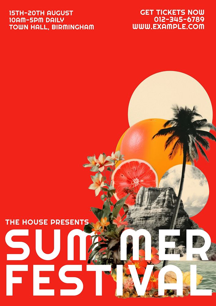 Summer festival poster template