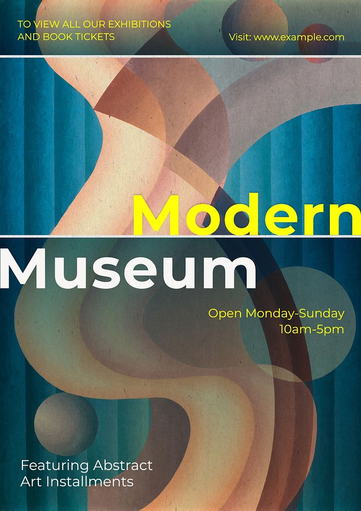 Modern museum poster template