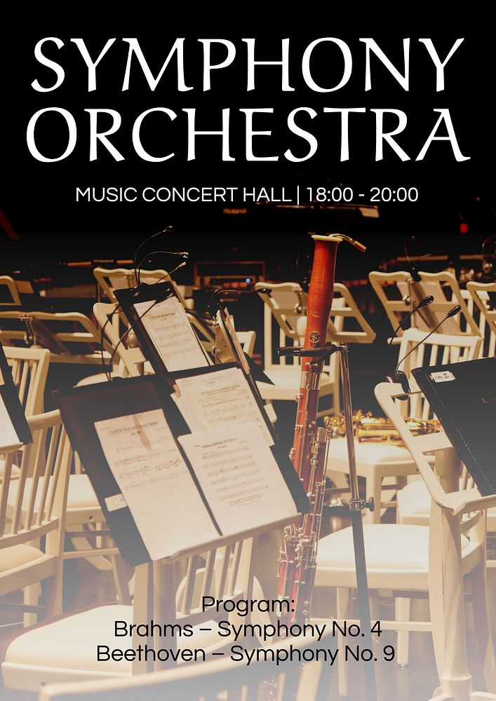 Orchestra concert poster template