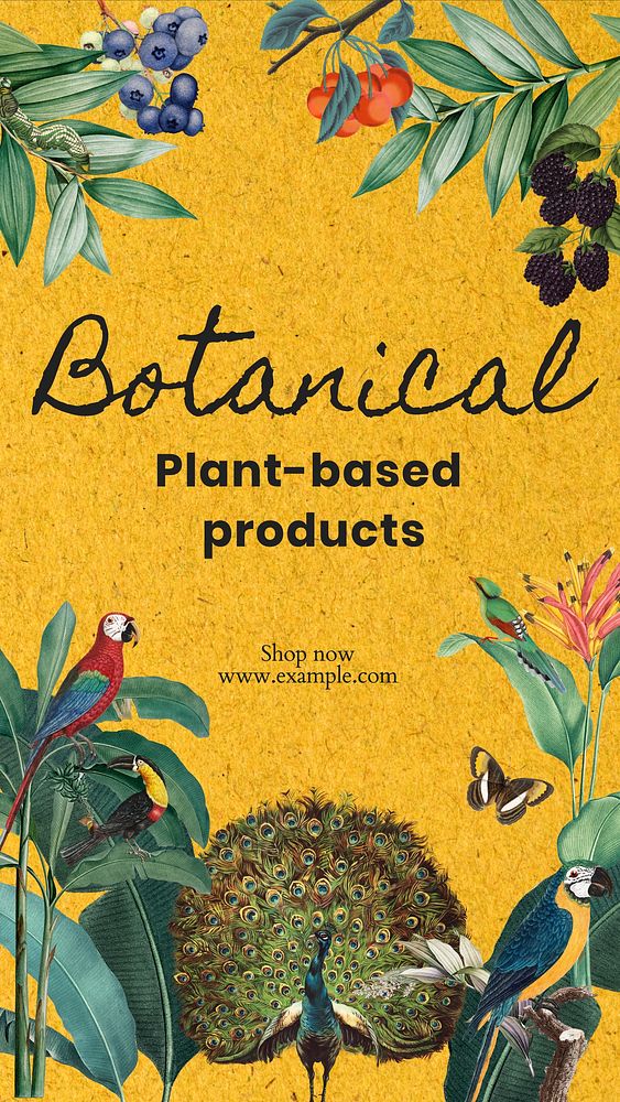 Botanical products  Instagram post template