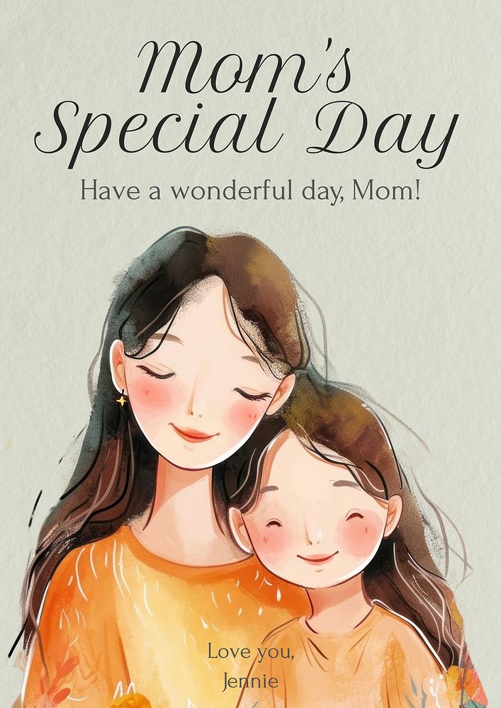 Mom's special day poster template