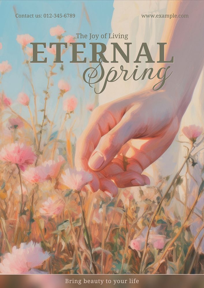Eternal spring poster template