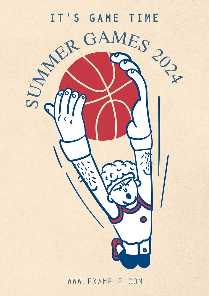 Summer games poster template | Free Photo - rawpixel