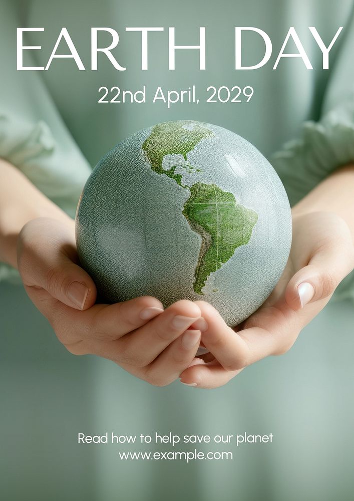Earth day poster template