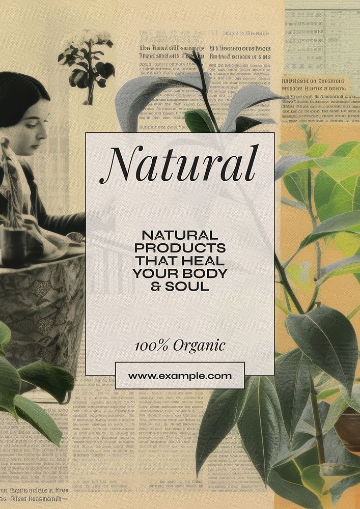 Natural products poster template