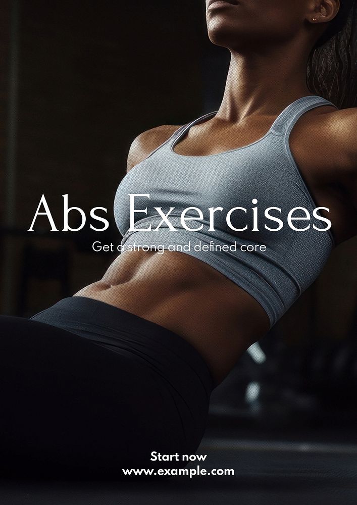 Abs exercises poster template