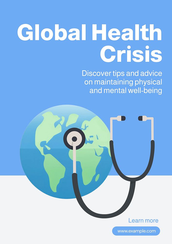 Global health crisis poster template