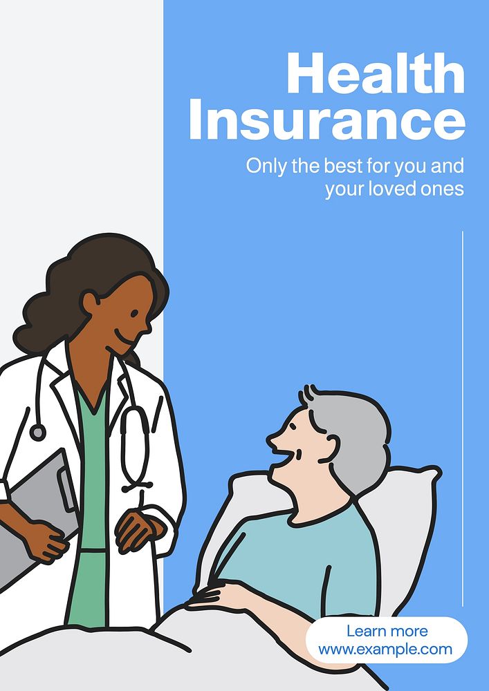 Health insurance poster template