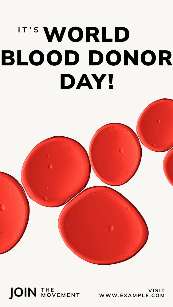Blood donor day Facebook story template