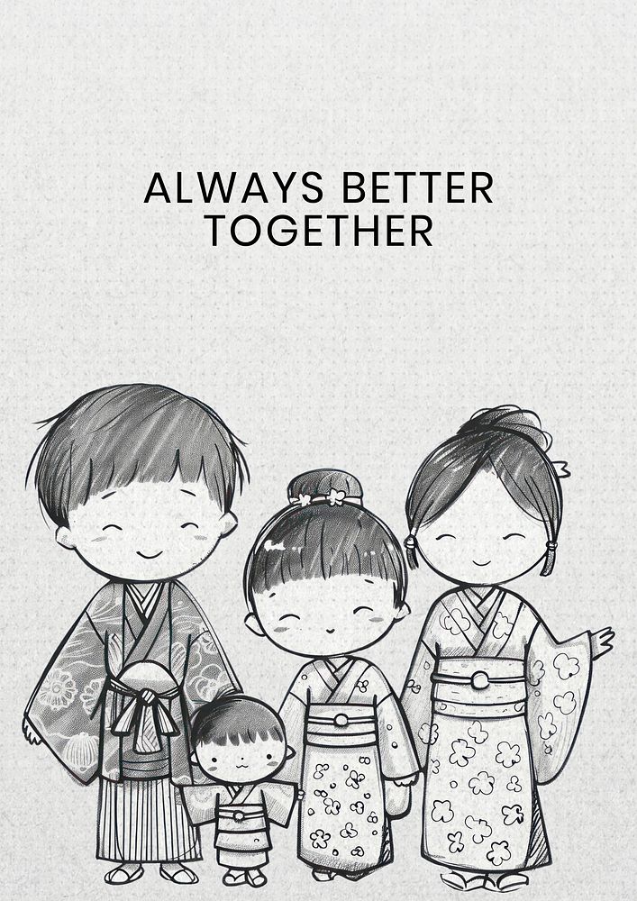 Better together always quote poster template