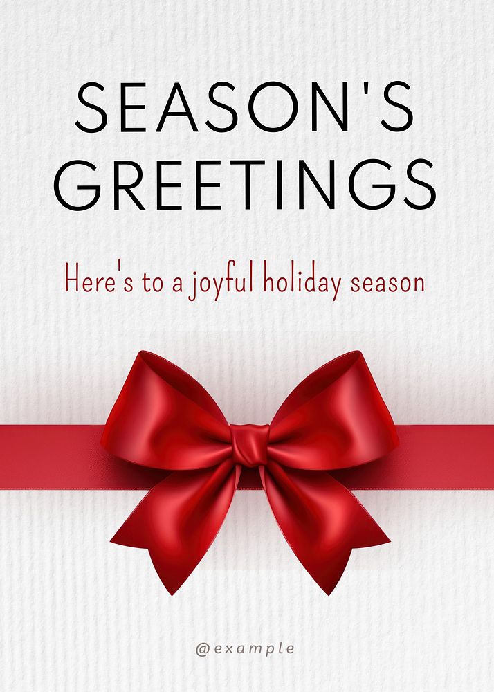 Season's greetings card template