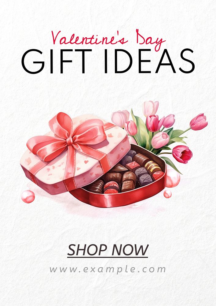 Gift ideas poster template