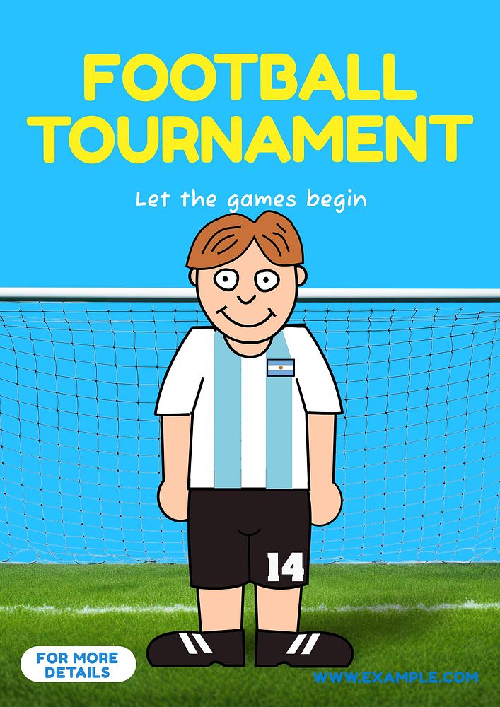 Football tournament poster template