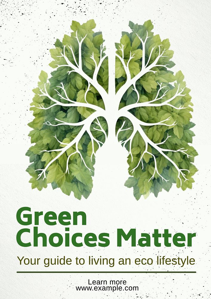 Green choice matter poster template