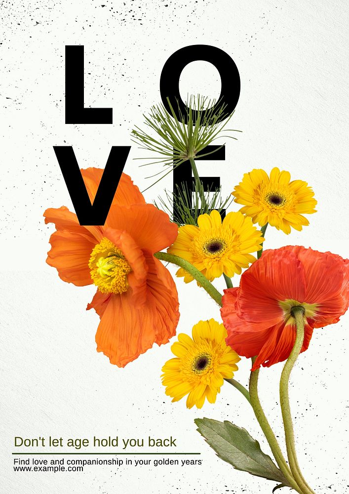 Love poster template