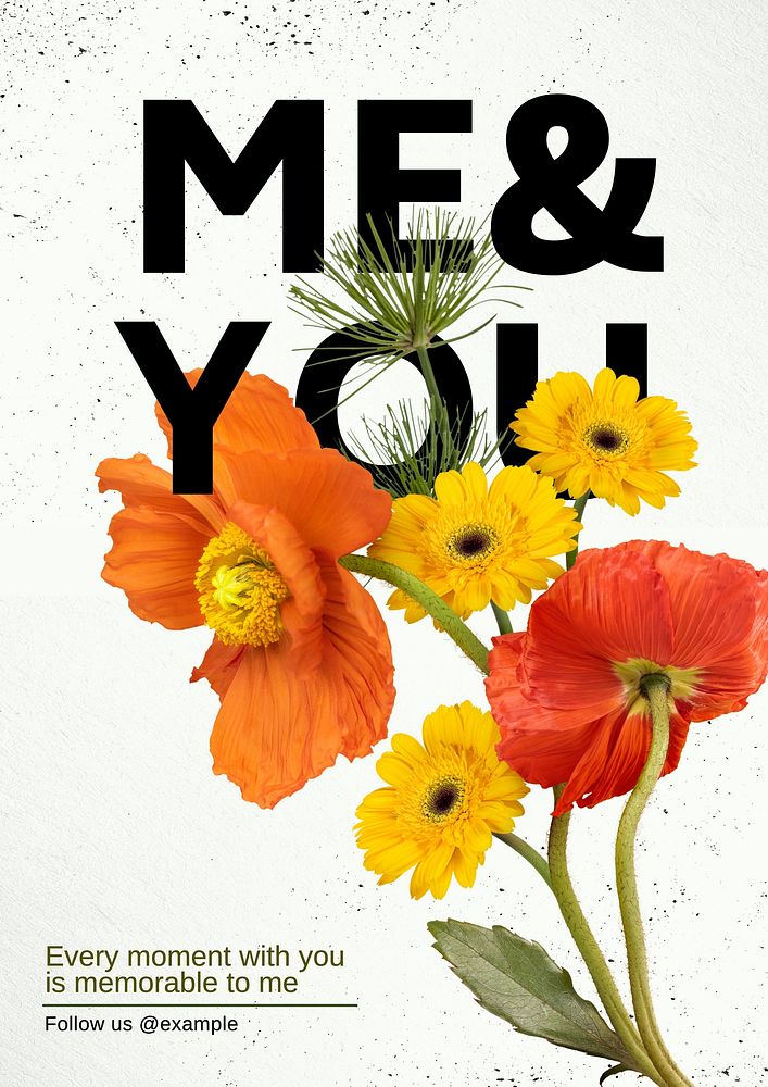 Me & you poster template
