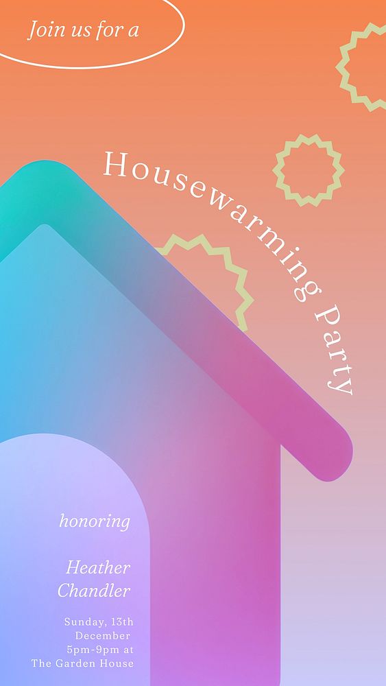 Housewarming party Instagram story template