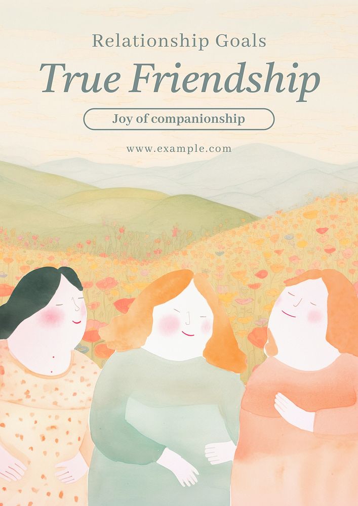 Friendship poster template