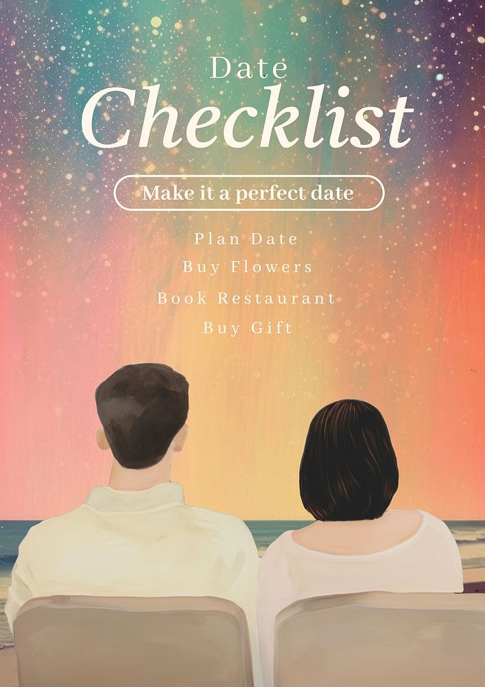 Date checklist poster template