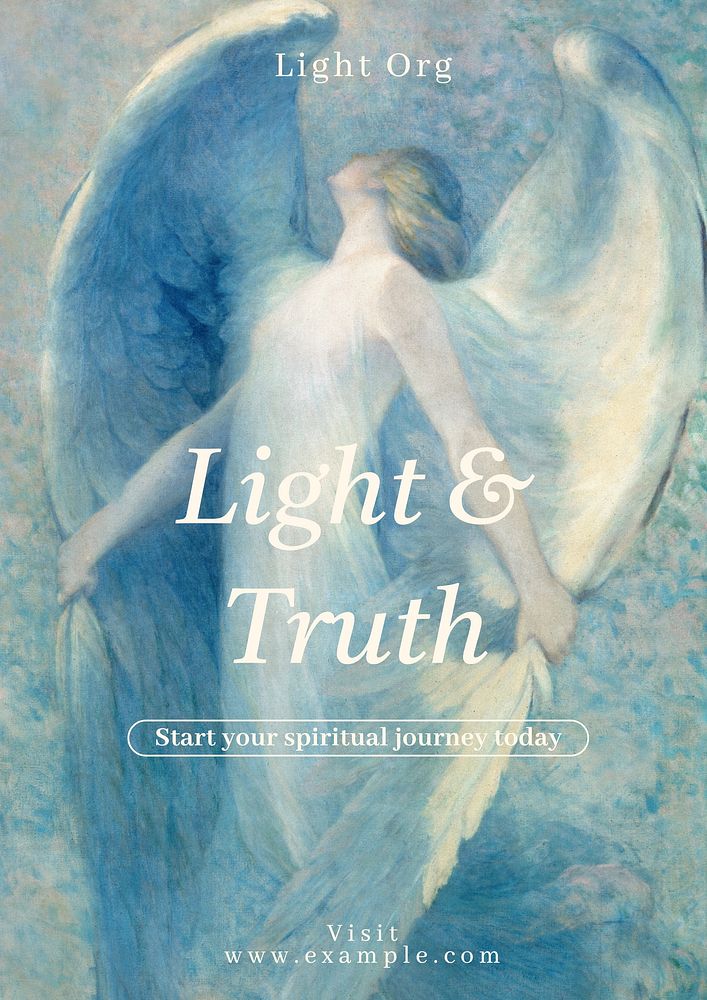 Light & truth poster template