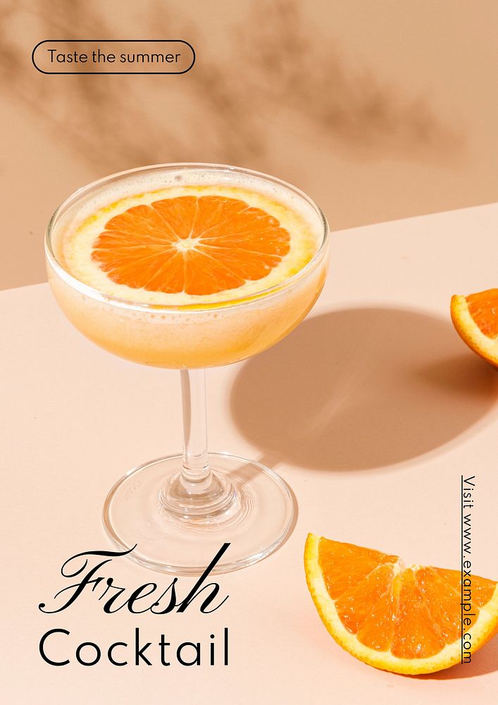 Cocktail poster template