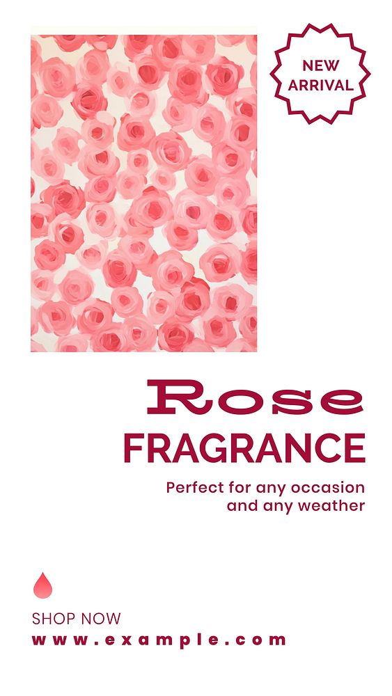 Rose fragrance  Instagram post template