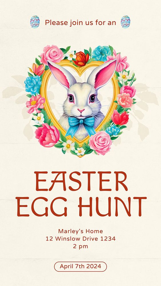 Egg hunt Instagram story template