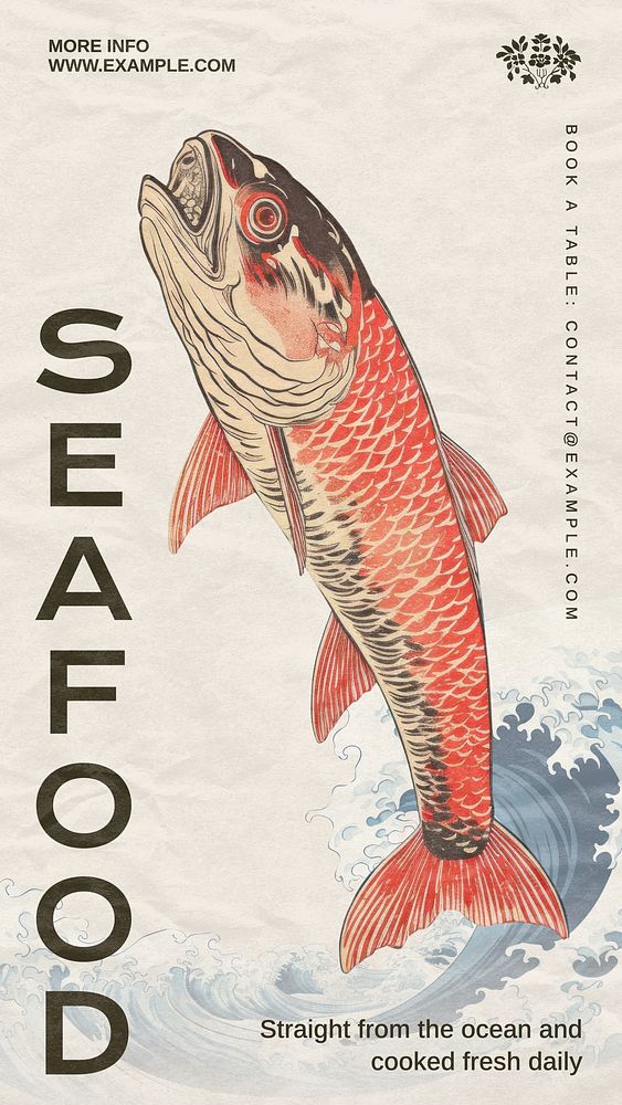 Seafood restaurant  Instagram post template