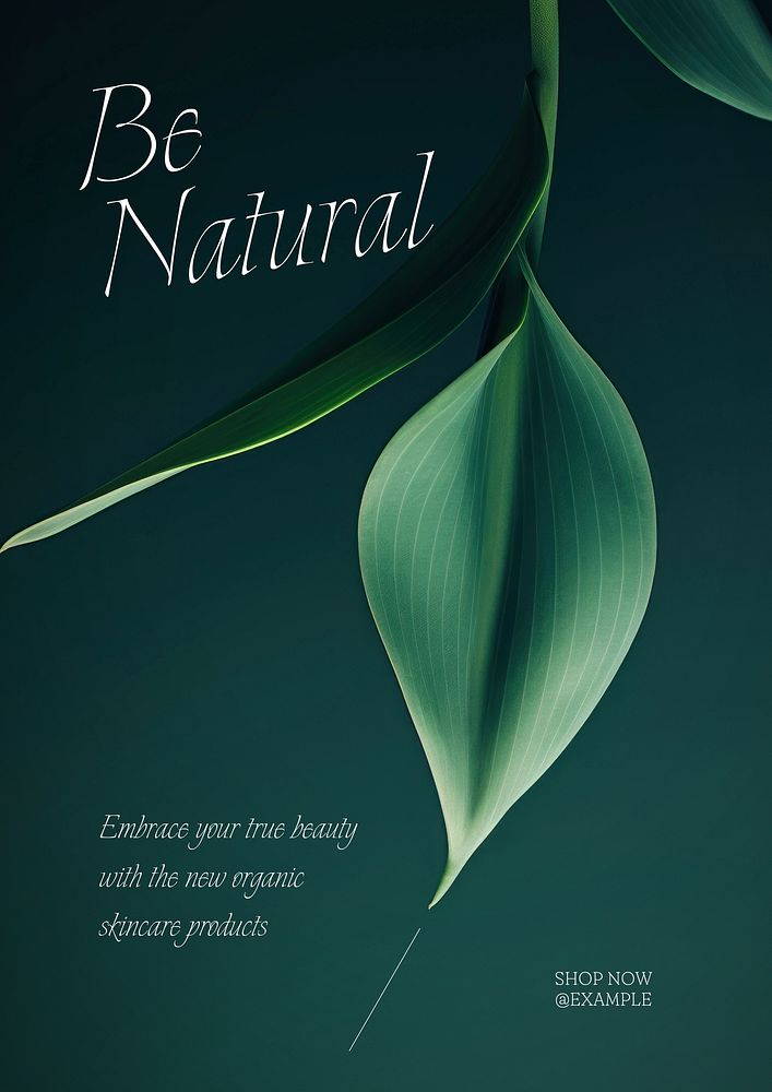 Be natural poster template