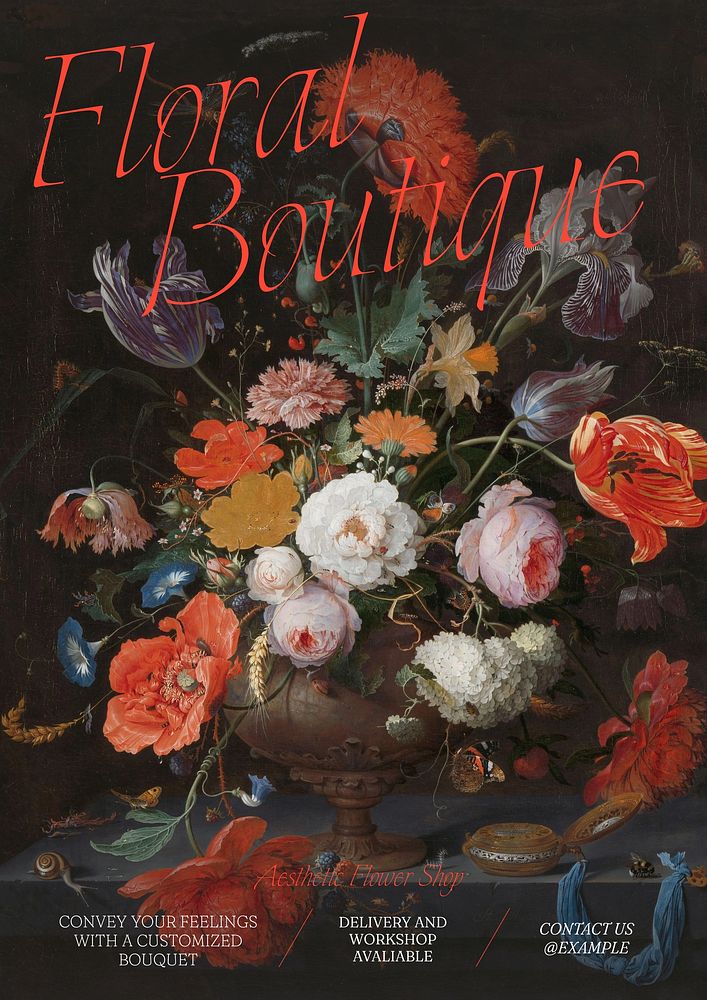 Floral boutique  poster template