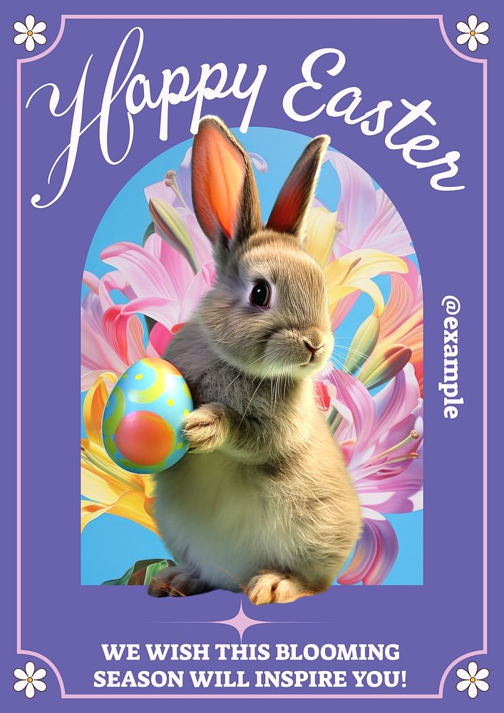 Happy Easter poster template