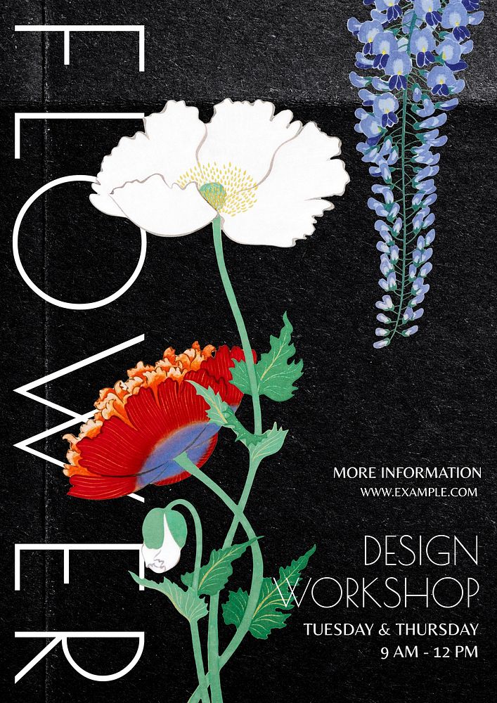 Flower design poster template