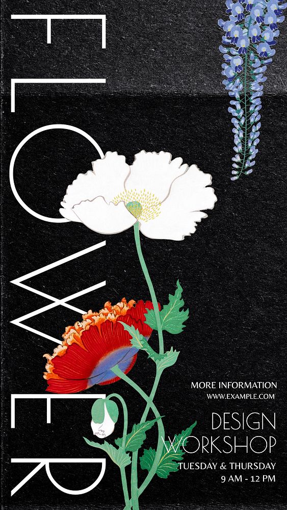 Flower design Instagram story template
