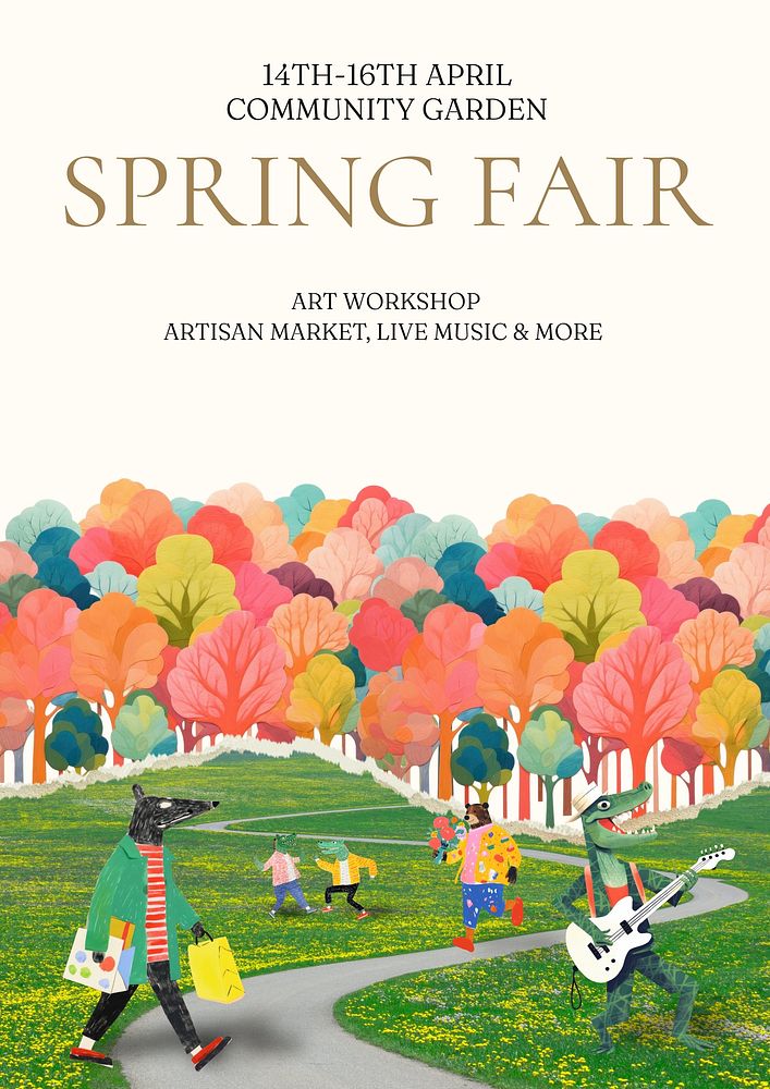 Spring fair poster template