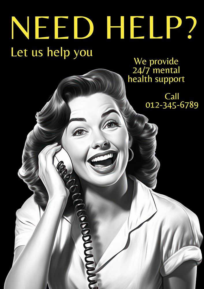 Need help? poster template