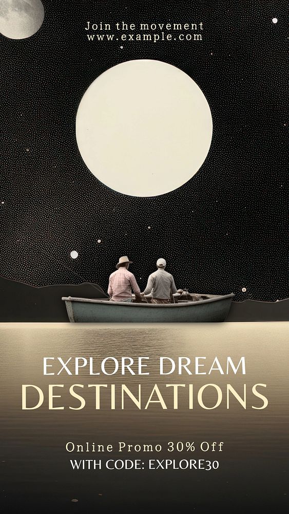 Explore dream destinations Instagram story template